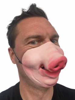 Rubber Johnnies Pig Half Face Mask