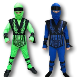 Rubber Johnnies Boys Costumes Neon Ninja Blue Costume