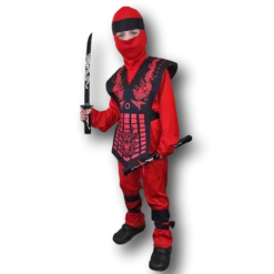 Rubber Johnnies Boys Costumes Kids Red Dragon Ninja Costume
