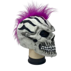 Rubber Johnnies Purple Mohawk Skull Mask Horror Masks