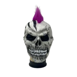 Rubber Johnnies Purple Mohawk Skull Mask Horror Masks