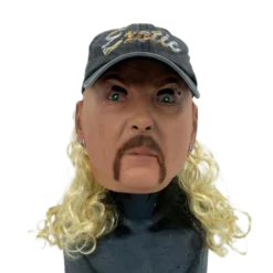 Rubber Johnnies People Masks Joe Exotic Mask With Baseball Cap & Mullet Hair