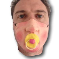 Rubber Johnnies Baby Dummy Half Face Mask