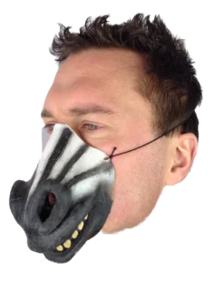 Rubber Johnnies Zebra Half Face Mask