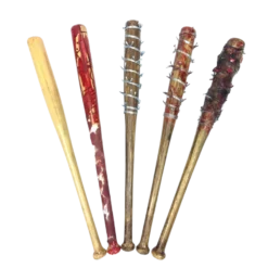 Rubber Johnnies Movie Props Baseball Bats Bloody, Barbaed Wire And Gore
