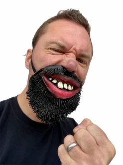 Rubber Johnnies Half Face Masks Beardy Half Face Mask