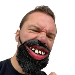 Rubber Johnnies Half Face Masks Beardy Half Face Mask