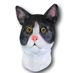 Rubber Johnnies Black & White Cat Mask