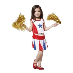 Rubber Johnnies Girls Cheerleader Fancy Dress Costume Girls Costumes