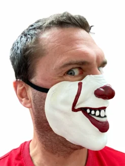 Rubber Johnnies Scary Clown Half Mask. Horror Masks