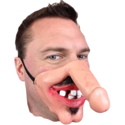 Rubber Johnnies Dick Nose Half Face Mask