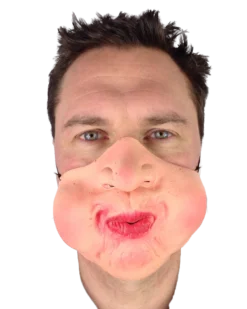 Rubber Johnnies Fat Cheeks Half Face Mask