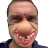 Rubber Johnnies Half Face Masks Big Nose Clown Half Face Mask