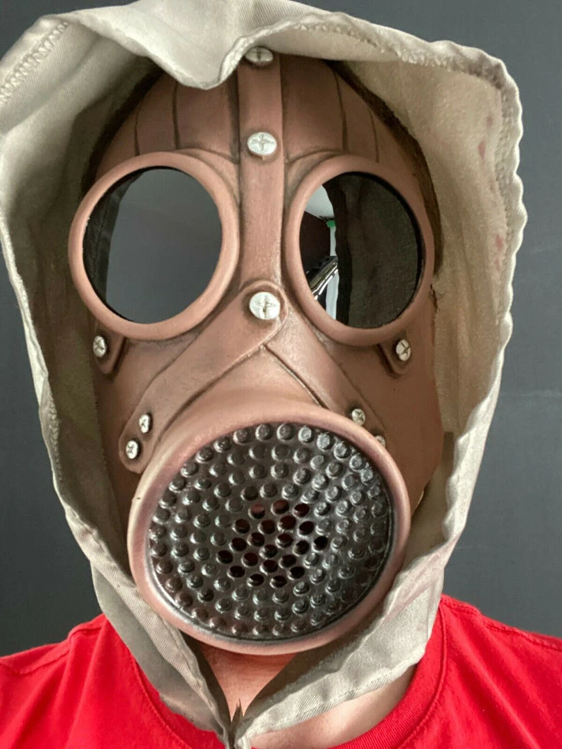 Rubber Johnnies Horror Masks Gas Mask With Goggles & Hood 7 Rubber Johnnies Horror Masks Gas Mask With Goggles & Hood