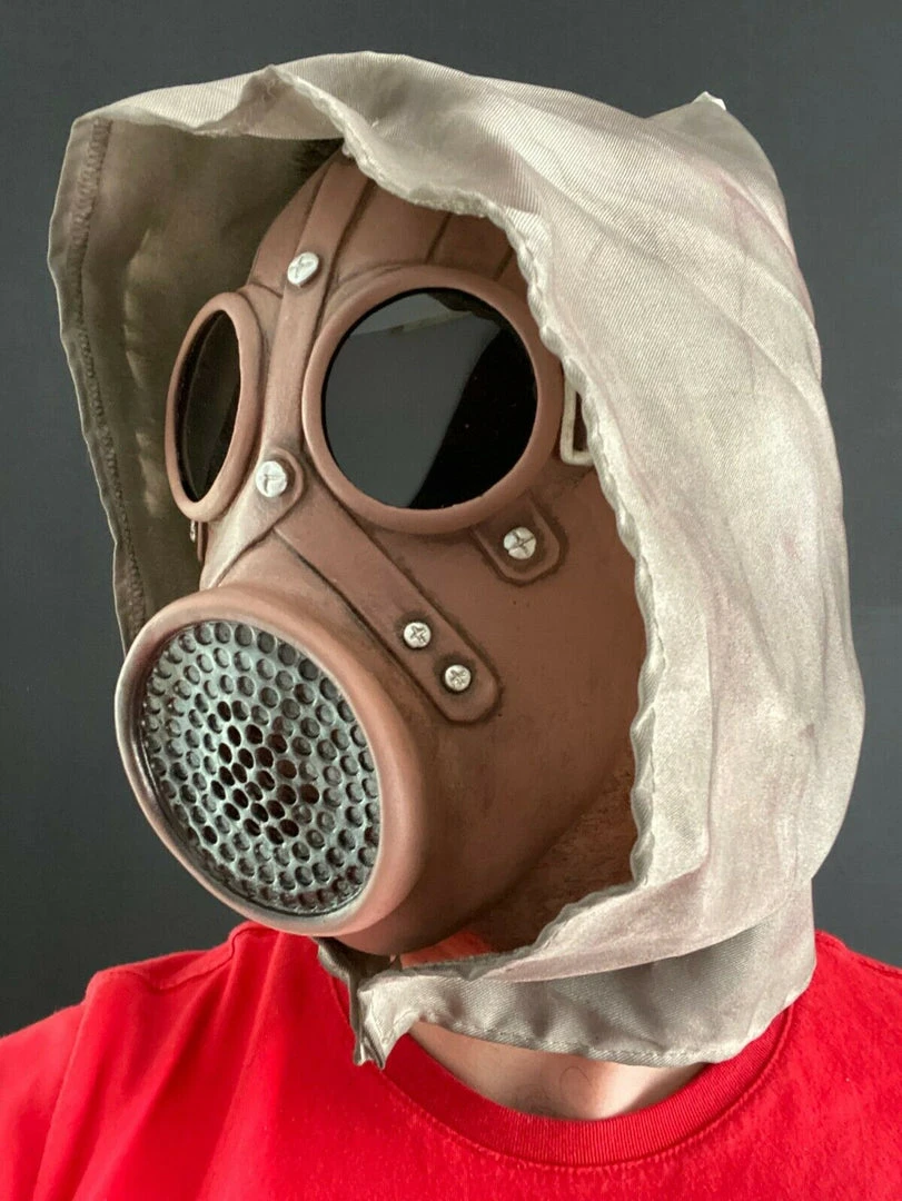 Rubber Johnnies Horror Masks Gas Mask With Goggles & Hood 5 Rubber Johnnies Horror Masks Gas Mask With Goggles & Hood
