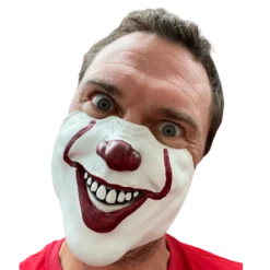 Rubber Johnnies Scary Clown Half Mask. Horror Masks