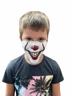 Rubber Johnnies Scary Clown Half Mask. Horror Masks