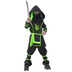Rubber Johnnies Green Cobra Dragon Ninja Costume Boys Costumes