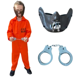 Rubber Johnnies Kids Orange Prison Jumpsuit Costume