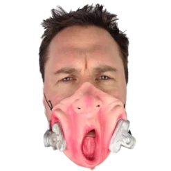 Rubber Johnnies Clip Face "Ouch" Half Face Mask Half Face Masks