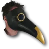 Rubber Johnnies Horror Masks Plague Doctor Mask - Black/Gold