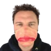 Rubber Johnnies Half Face Masks Sausage Lips Half Mask