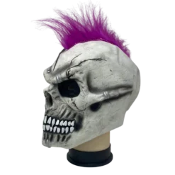 Rubber Johnnies Purple Mohawk Skull Mask Horror Masks