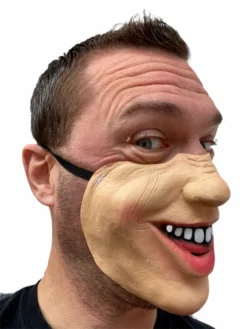 Rubber Johnnies Smiley Guy Half Face Mask