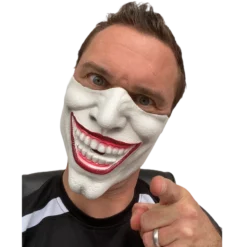 Rubber Johnnies Half Face Joker Villain Mask Half Face Masks